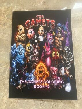 The Gamets Coloring Book Black Cover w/Multicolored Characters 7" x 10"